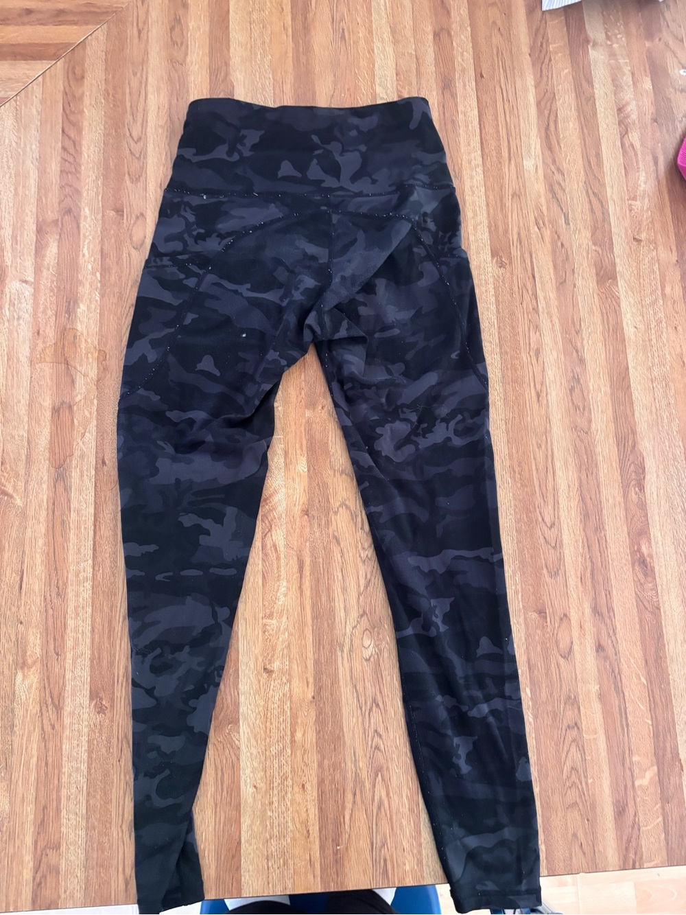Kids Black Camo Leggings - Stretch Active Bottoms